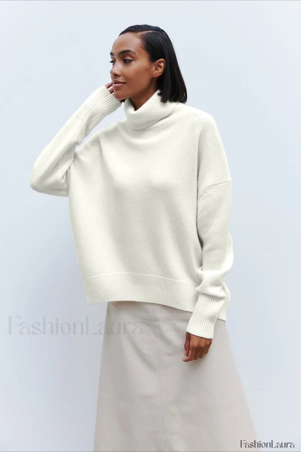 Anti-Pilling Loose Turtleneck Sweater