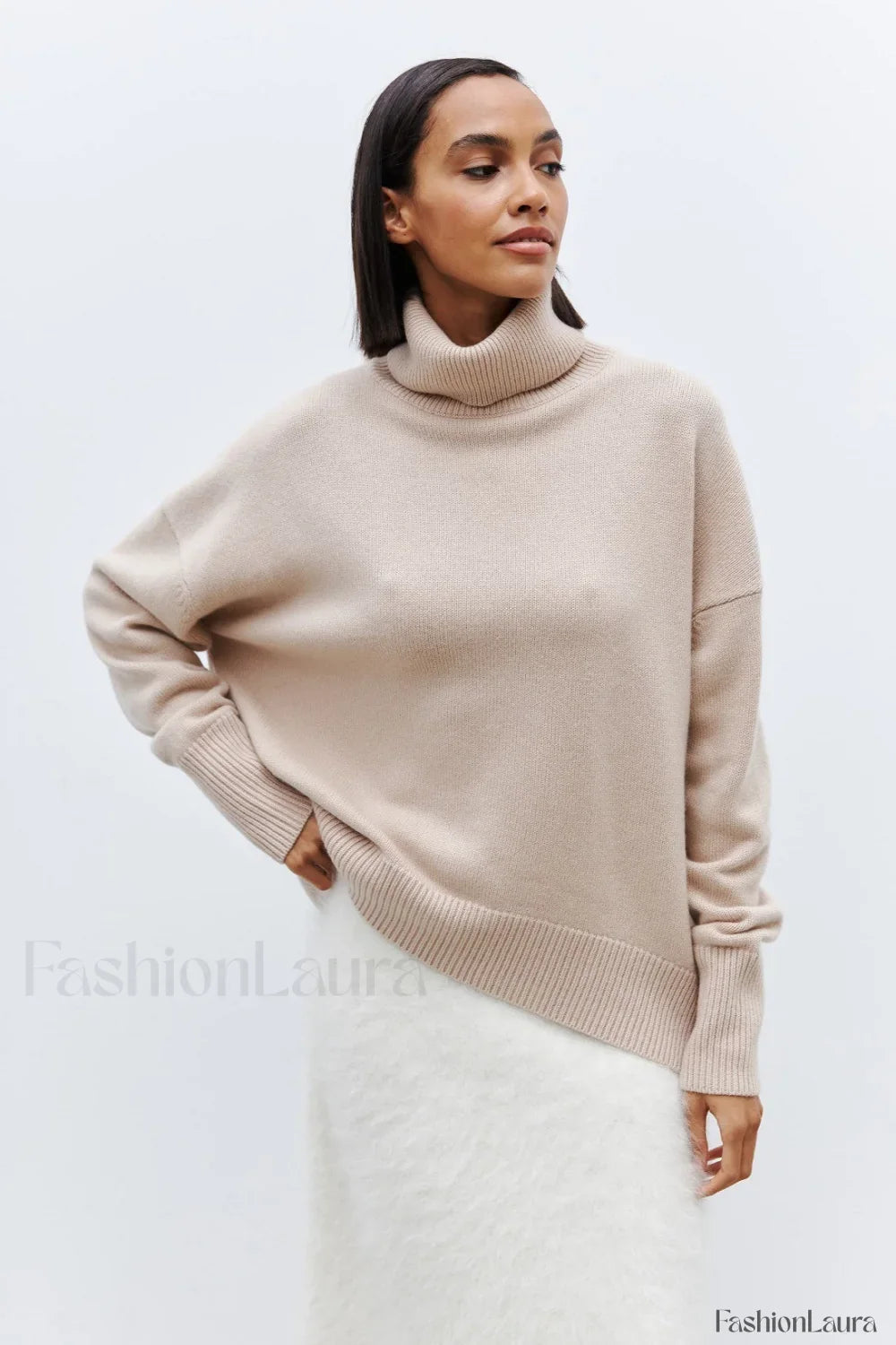 Anti-Pilling Loose Turtleneck Sweater