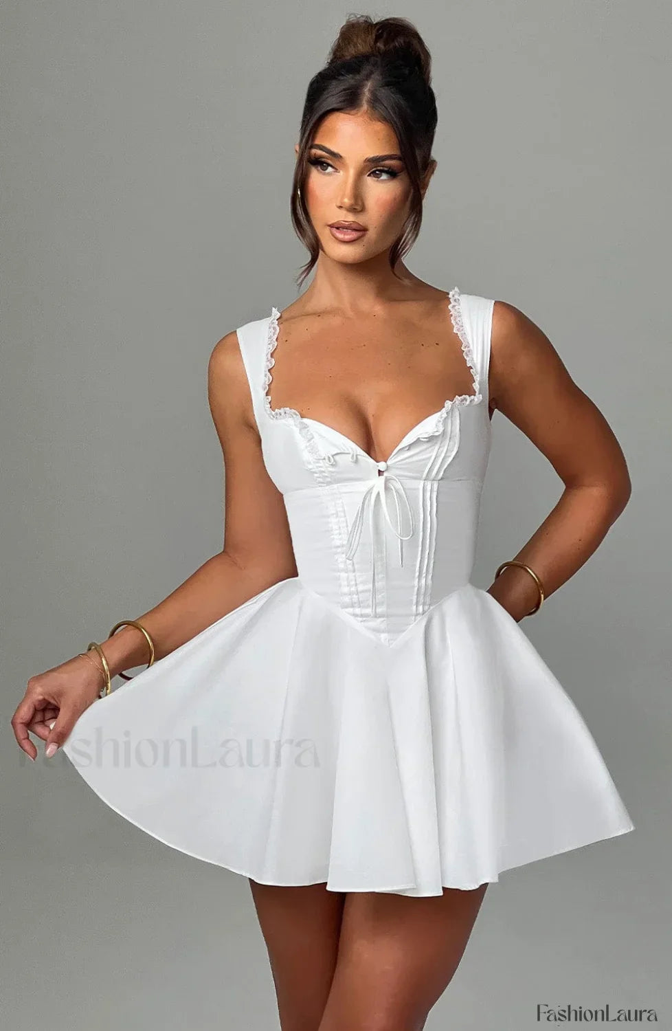 Antonella Mini Graceful Dress - Ivory