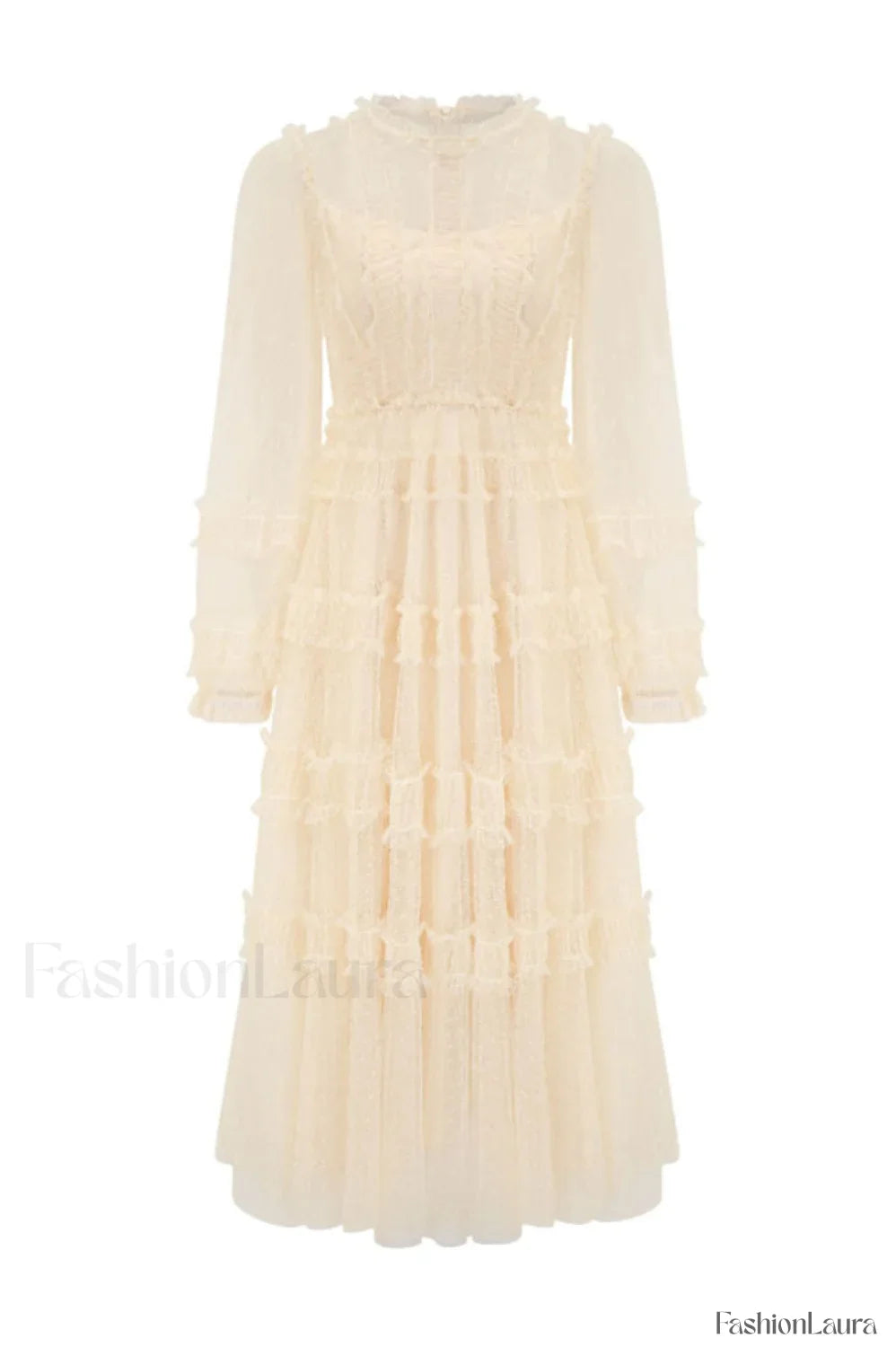 Araceli Long Stylish Sleeve Midi Dress