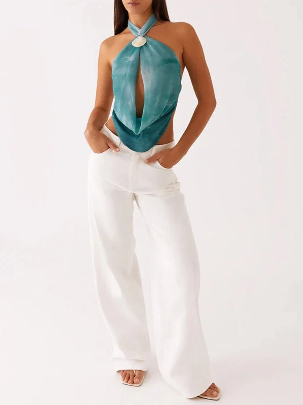 Aria Halter Cutout Crop Top