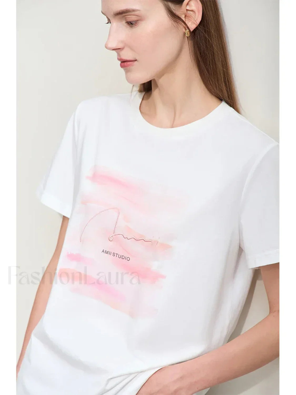 Art Letter Embroidery T-Shirt