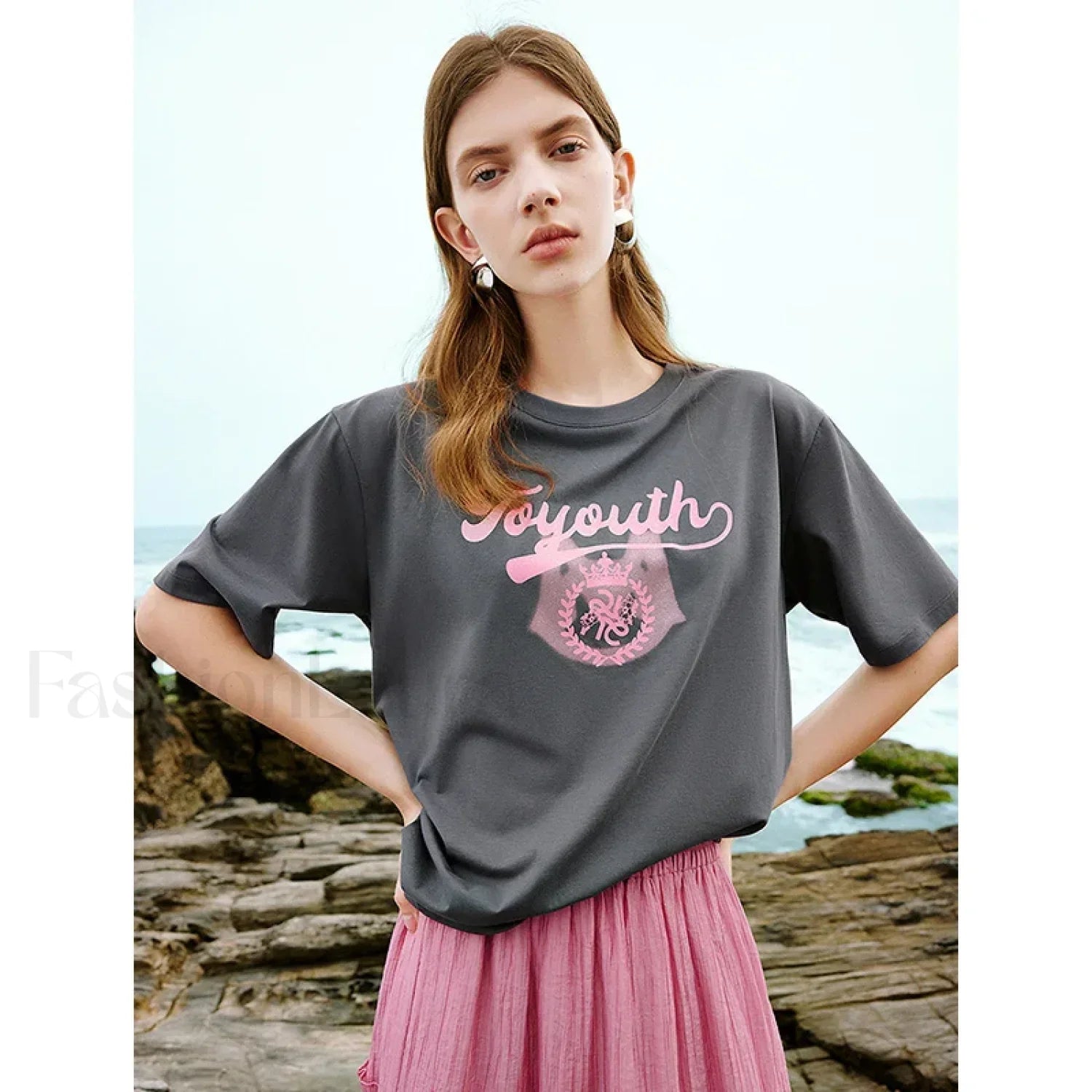 Art Print Loose Antibacterial T-Shirt