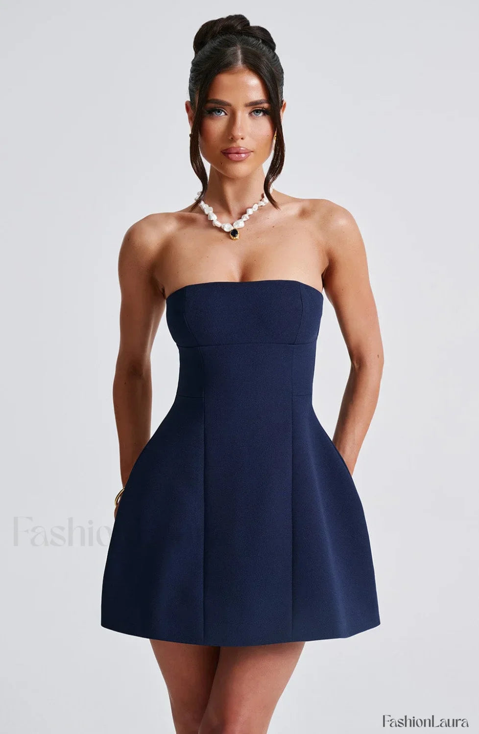 Asha Mini Graceful Dress - Navy