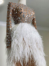 Asher Feather Mini Dress 2