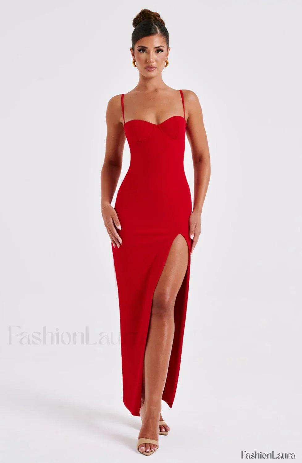 Asteria Maxi Graceful Dress - Red