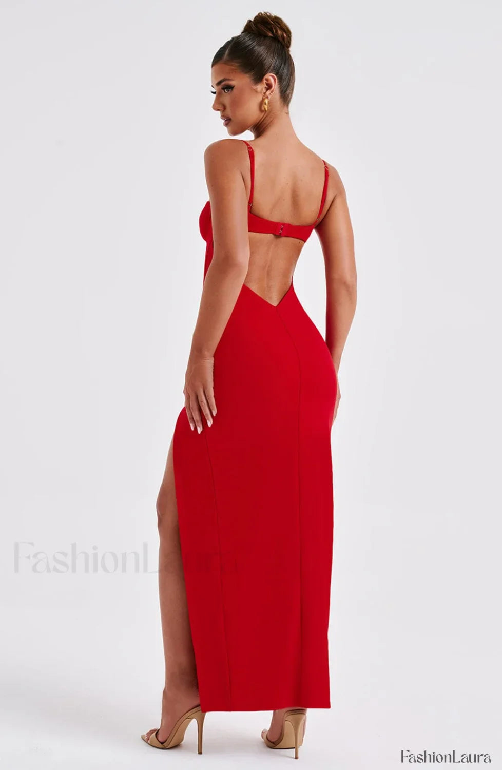 Asteria Maxi Graceful Dress - Red