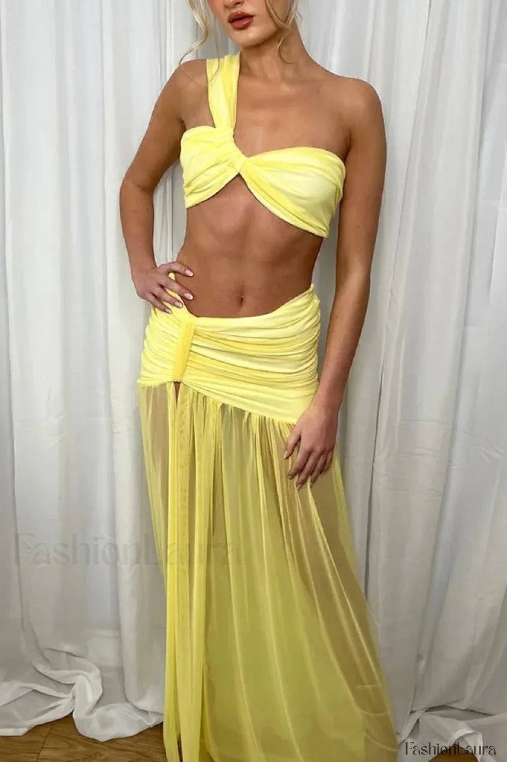 Asymmetrical Crop Top Boho Dress