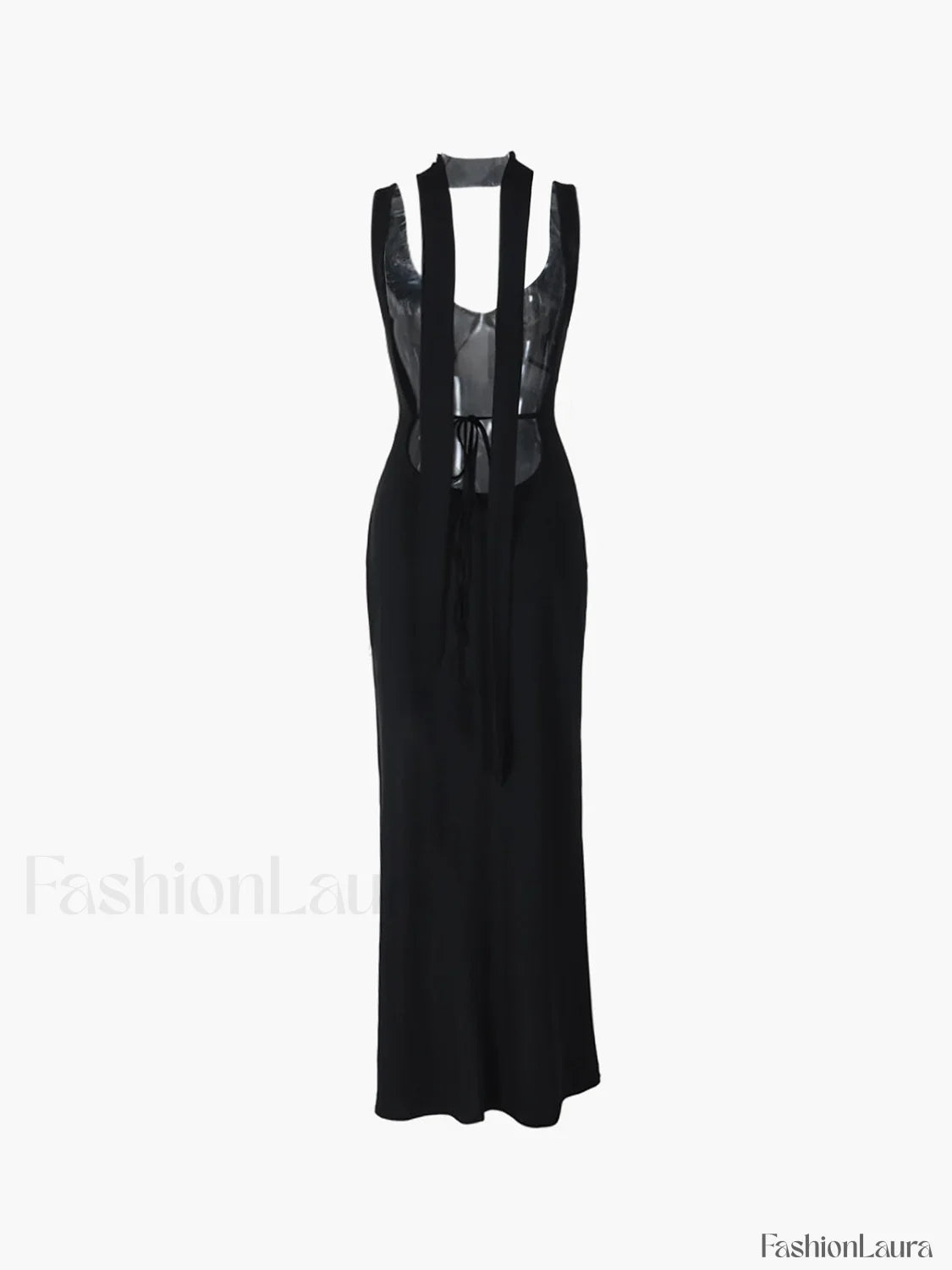 Asymmetrical Hem Backless Trendy Split Maxi Dress