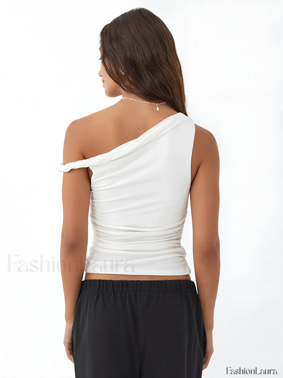 Asymmetrical Neck Basic Top