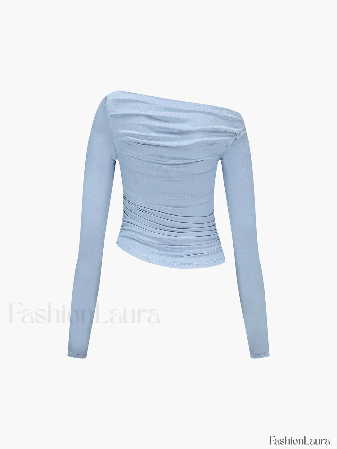Asymmetrical Off Shoulder Long Sleeve Shirt