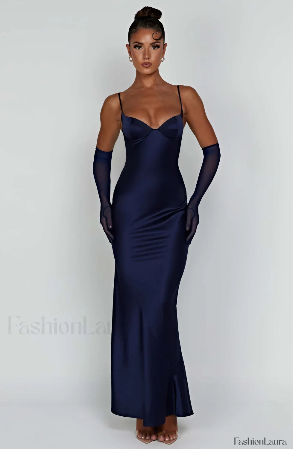 Athena Maxi Graceful Dress - Navy