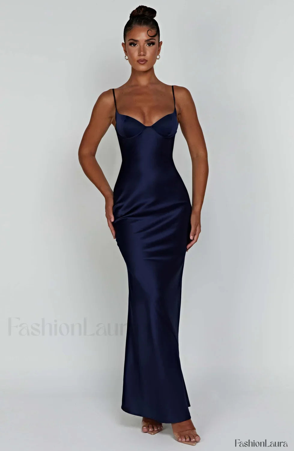 Athena Maxi Graceful Dress - Navy