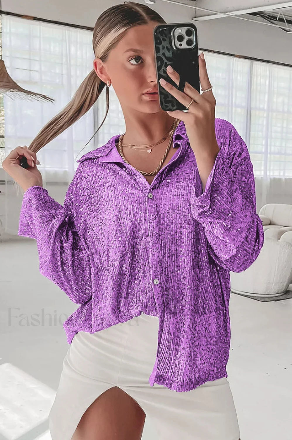 Attention Seeker Stylish Sequin Top