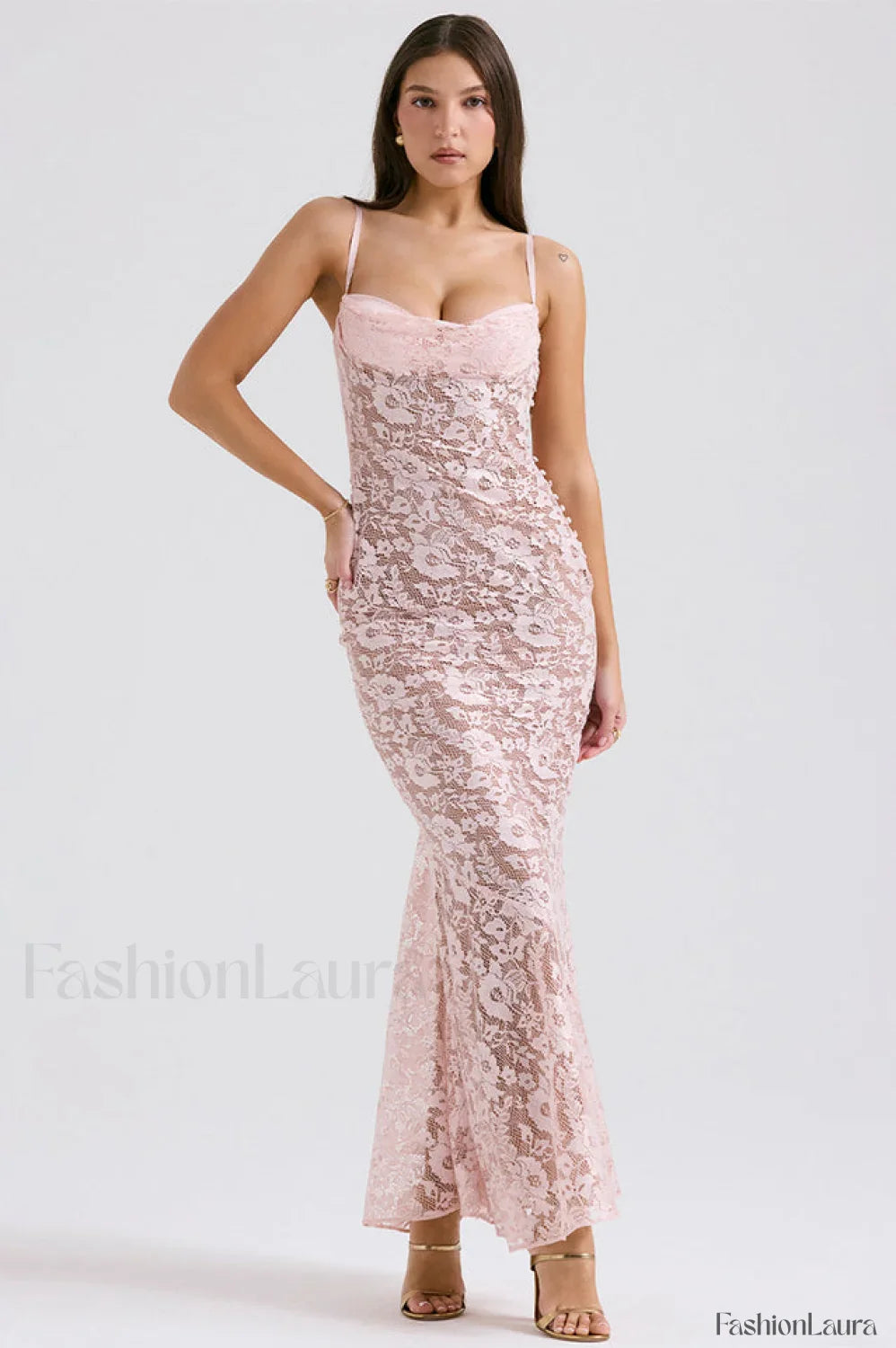 Azzurra Ice Stylish Blue Lace Dress