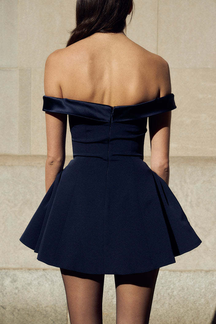 Otilia Elevated Off the Shoulder Tiered Mini Dress Occasion Wear