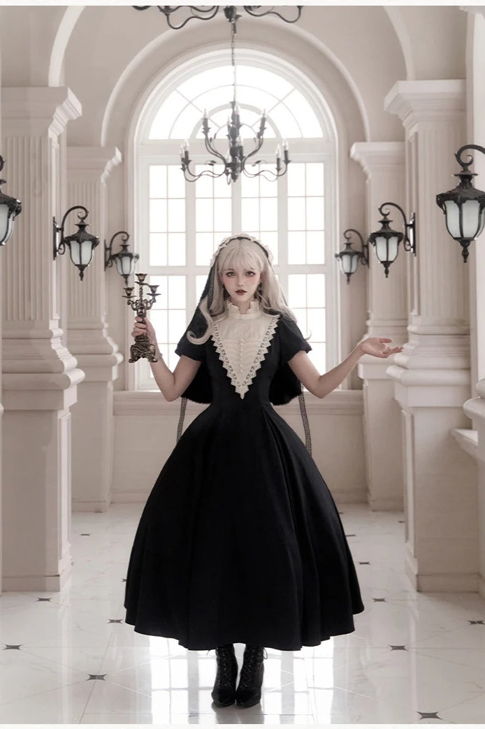 Gothic Nun Lolita Dress Costume