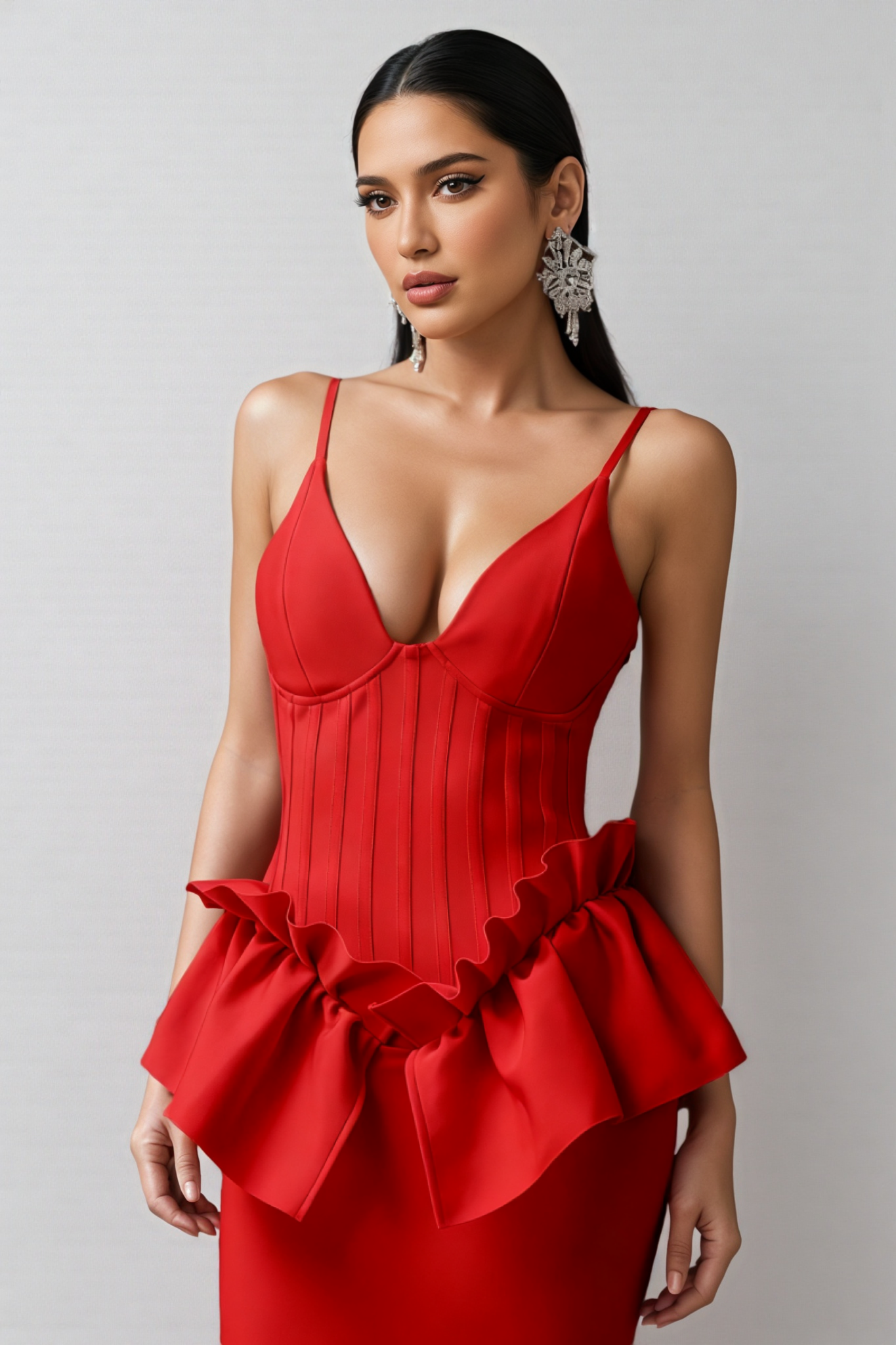 Wrelk Slim Backless Bandage Maxi Dress - View 4