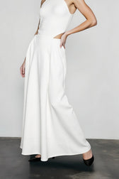 Satin High Waist Circle Maxi Skirt