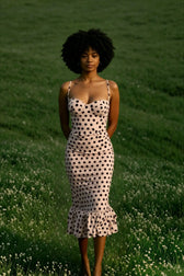 Polka Dot Shirred Slip Birthday Dress
