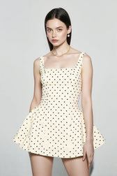 Polka Dot Square Neck Cami Mini Dress