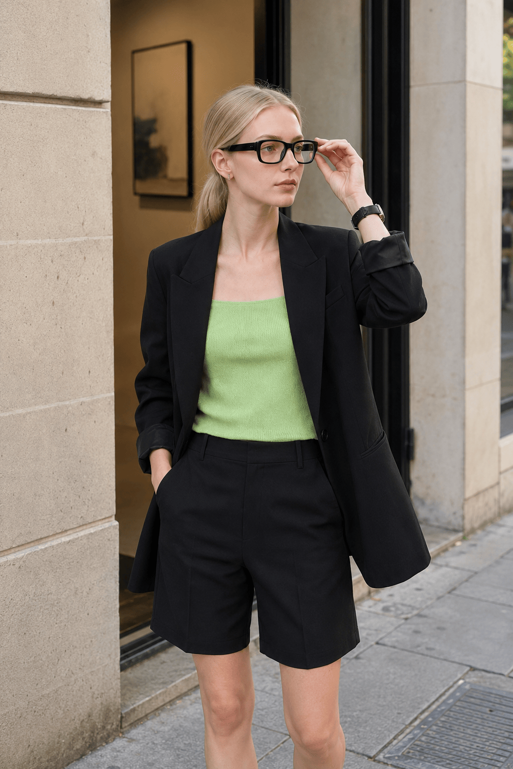 Minimalism Professional Style Solid Straight Casual Short