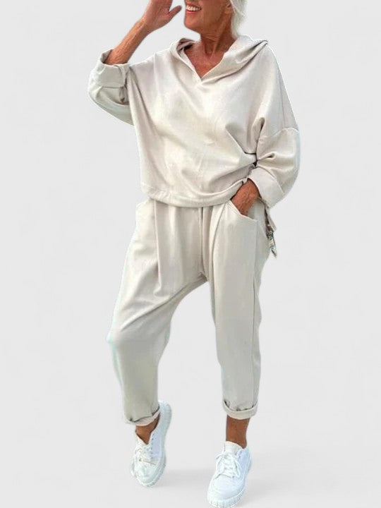 Hooded Sweatshirt and Jogger Pants Two Piece Set