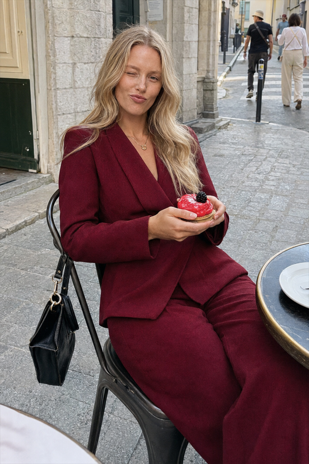 Long Sleeve Two Piece Blazer Pants Set