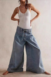 Ruched Denim Jeans