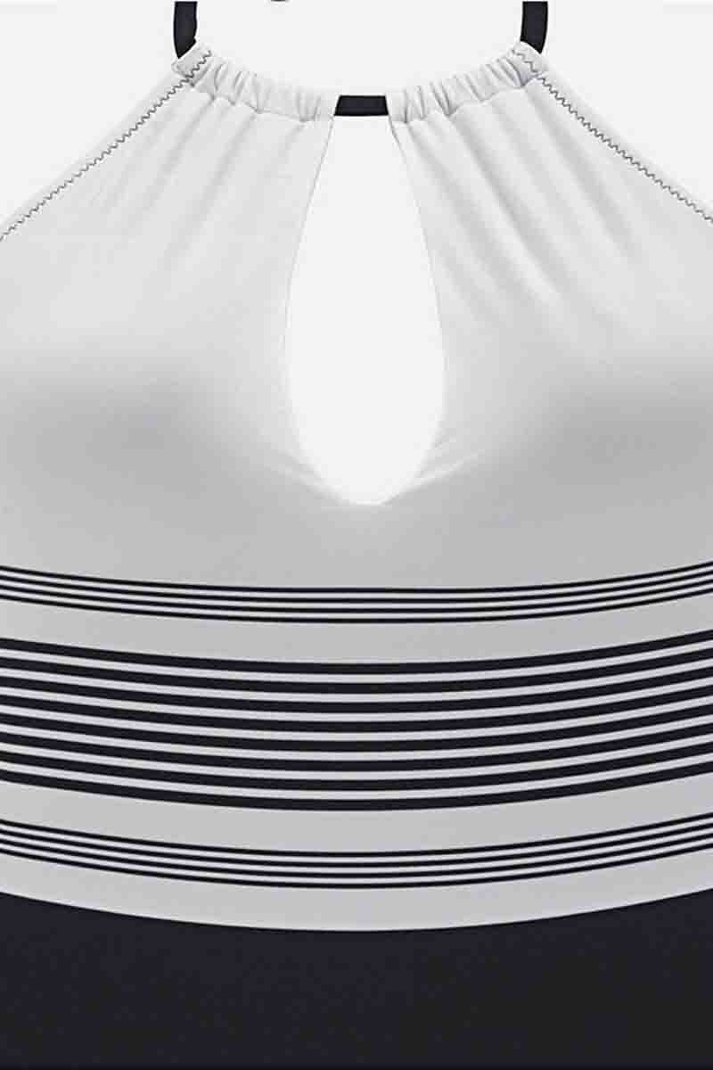 High Neck Halter One Piece Swimsuit