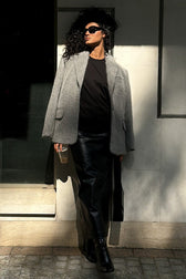 Soft Pile Relaxed Fit Lapel Blazer