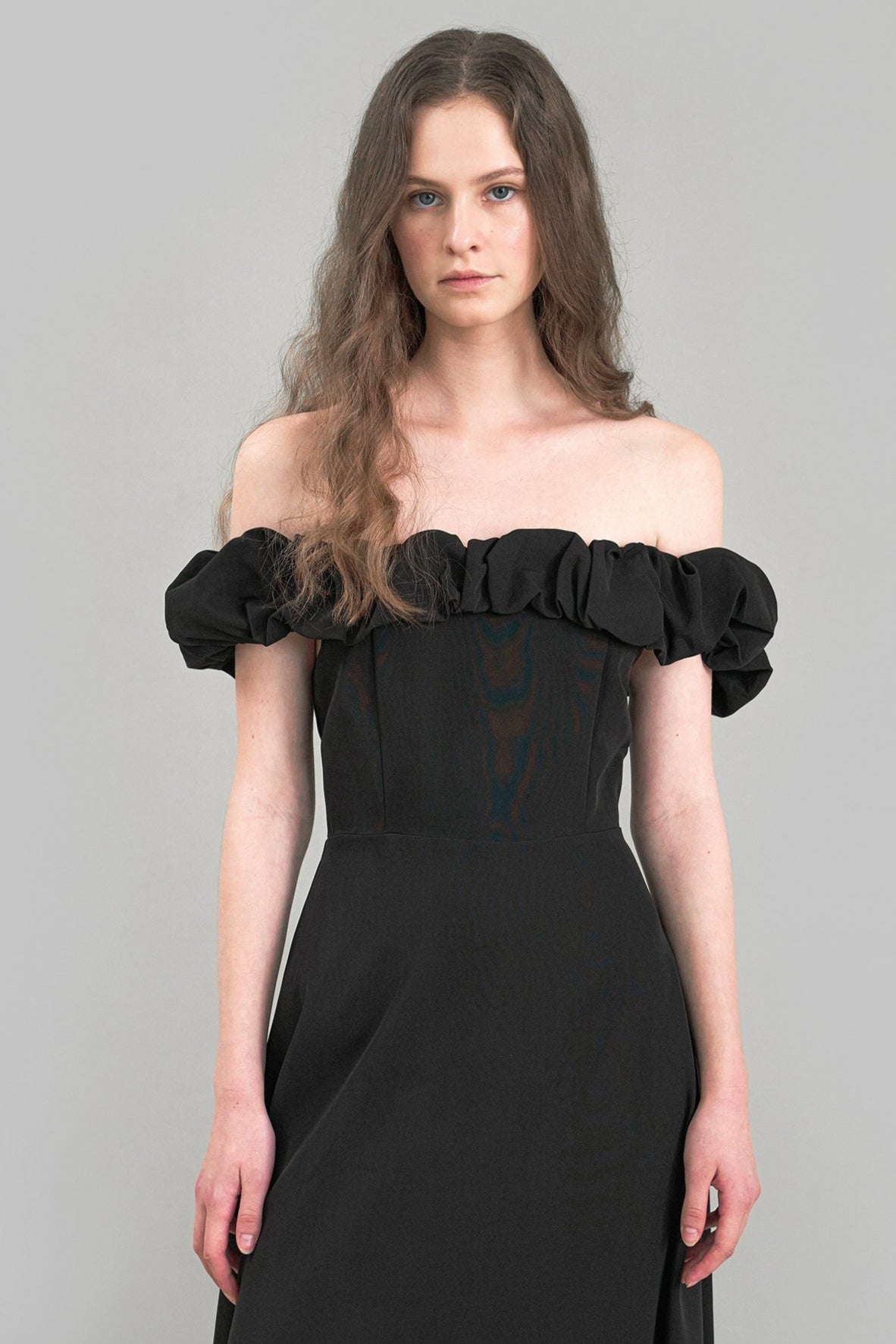 Satin Ruched Off-the-shoulder Cocktail Dress - View 7