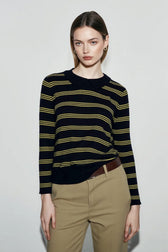Relaxed Fit Striped Knit Top
