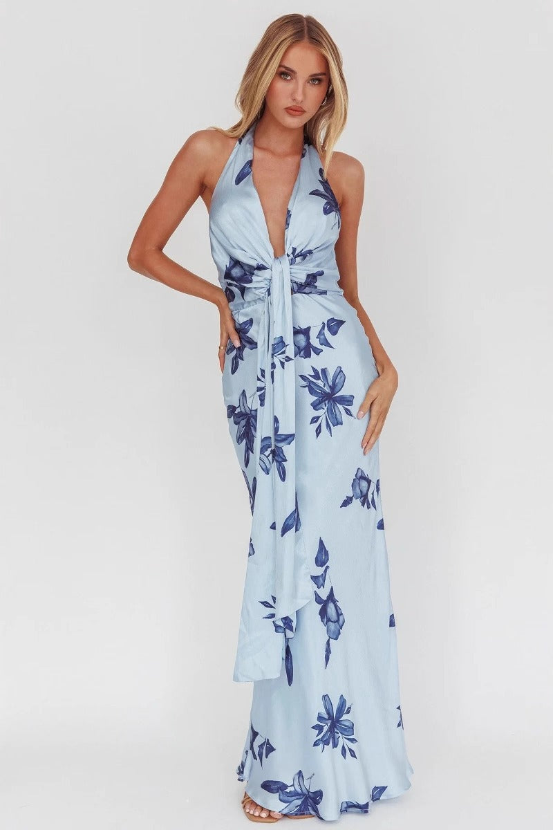 Bodycon Floral Maxi Dress