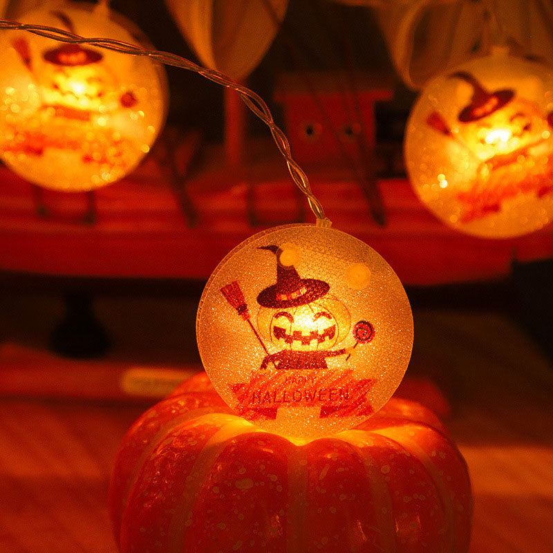 Halloween Skull Light String Decoration Light 10 LED Lights For Halloween Party, Yard, Haunted House Decorations