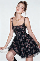 Lace Floral Mini Dress