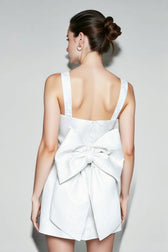 Square Neck Bow Bodycon Party Dress