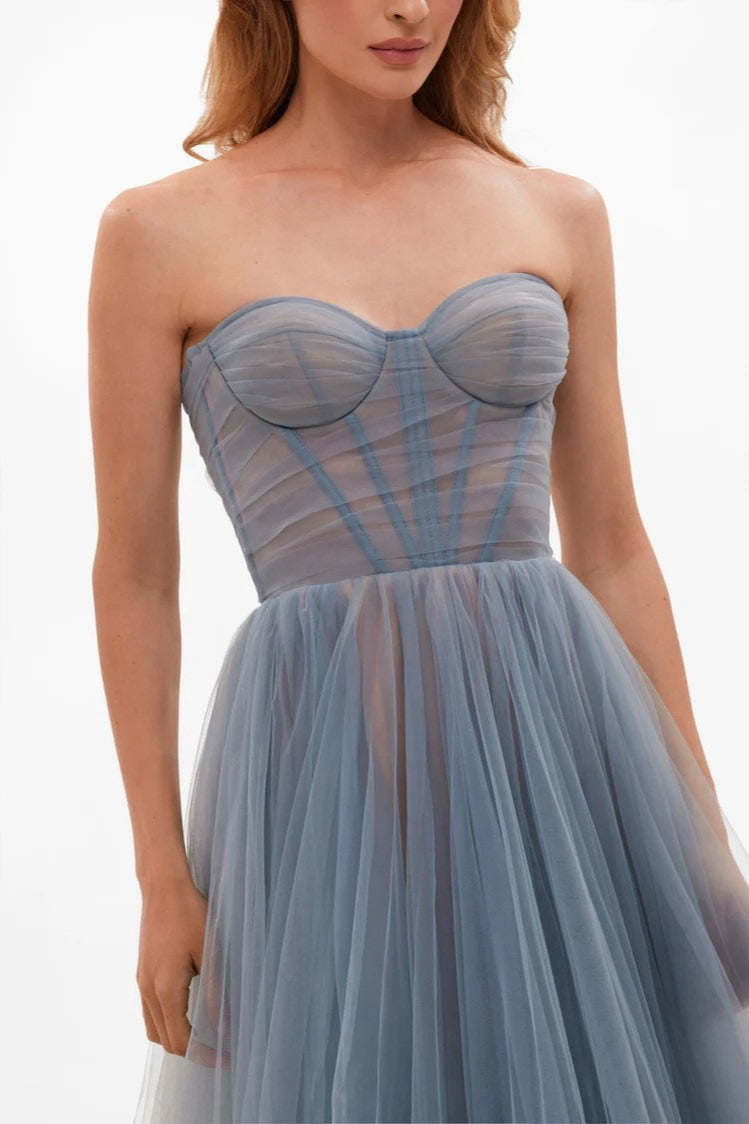Off-the-Shoulder Sheer Mesh Dress