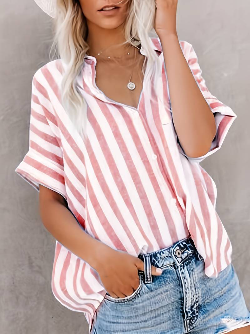 Vanessa Boutique Striped Dress Shirt Premium Wardrobe Essential