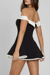 Strapless Off Shoulder Ruched Mini Party Dress 3