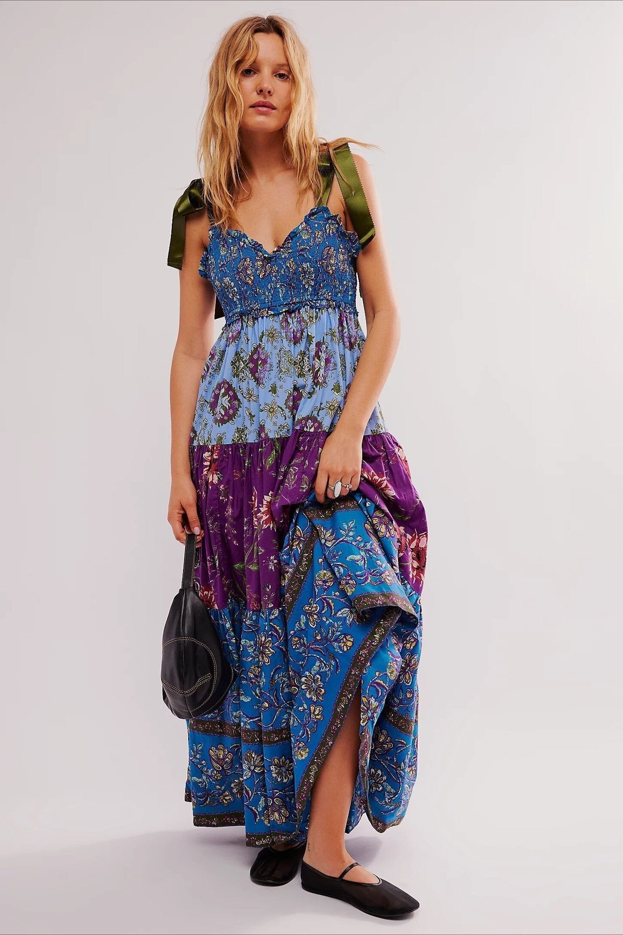 Vintage Print Cami Maxi Boho Dress