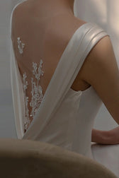 Satin Mermaid Sweetheart Wedding Dress - View 3