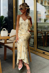 Elegant Satin V Neck Slip Dress 3
