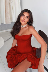 Strapless Ruched A-Line Party Dress