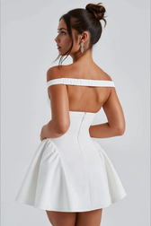 Sexy Deep V Backless Solid Fitted Party Dress