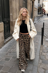Leopard Print Slim Maxi Skirt