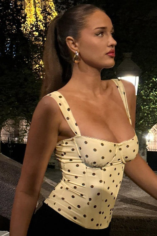 Polka Dot Off-Shoulder Cami Top