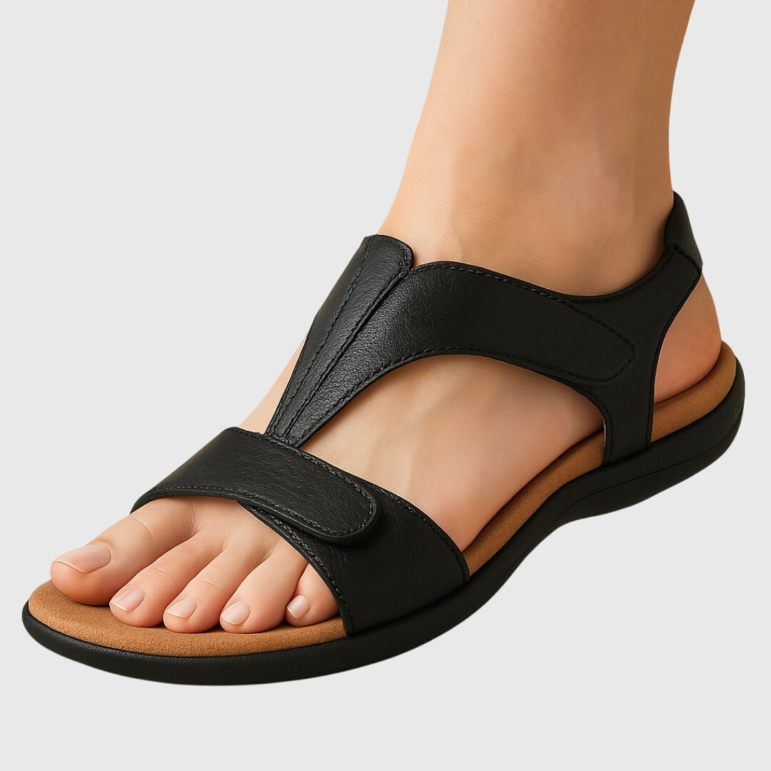T-Strap Open Toe Flat Sandals