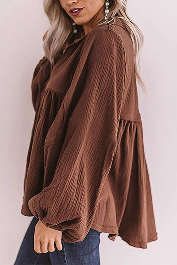 Best Kept Secret Collared Babydoll Top