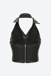 Baddie Faux Leather Crop Top